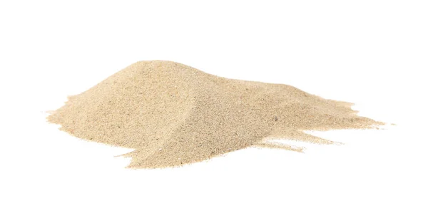 Купа Пляжного Піску Ізольована Білому — стокове фото