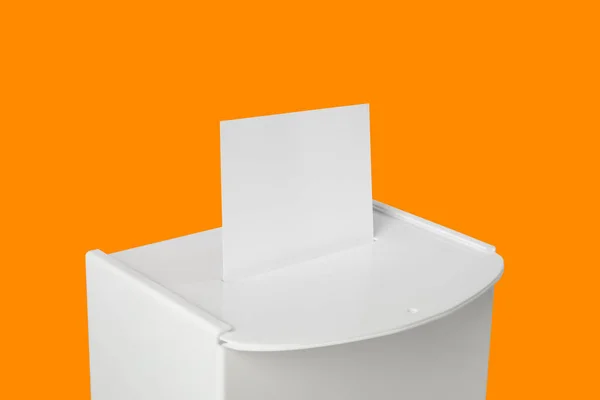 주황색 배경에 투표와 — 스톡 사진