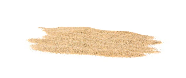 Куча Сухого Песка Пляже Изолированного Белом — стоковое фото