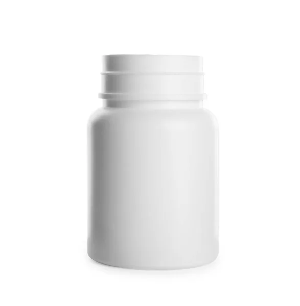 Plastic Medical Bottle Pills Isolated White — Stock Photo, Image
