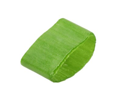 Piece of fresh green onion isolated on white