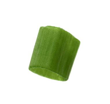 Piece of fresh green onion isolated on white