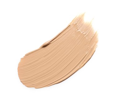 Sıvı deri temeli örneği beyaz, üst görünümde izole