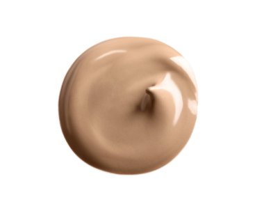 Sıvı deri temeli beyaz, üst görünümde izole