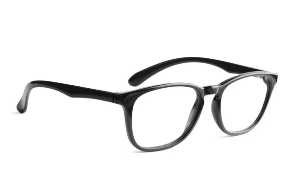 白色隔断黑色相框的时髦眼镜 — 图库照片