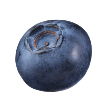 Taze olgun bir yaban mersini beyazda izole edilmiş.