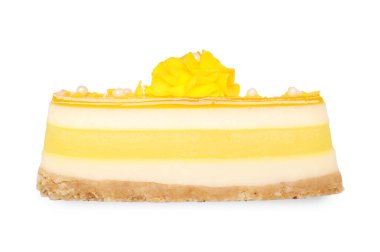 Limonlu leziz cheesecake beyaz, üst manzara