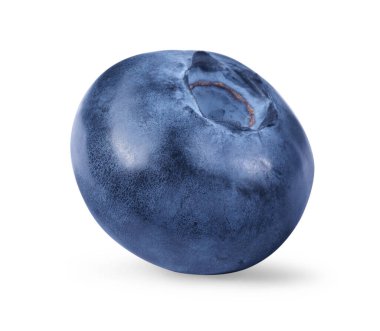 Bir olgun, lezzetli yaban mersini beyazda izole edilmiş.