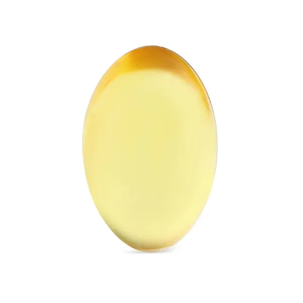 Jedna Żółta Tabletka Białym Tle Leczenie Farmakologiczne — Zdjęcie stockowe