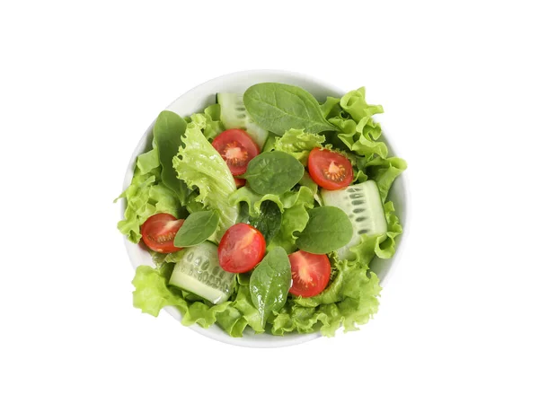 美味蔬菜沙拉 顶部视图分离 — 图库照片