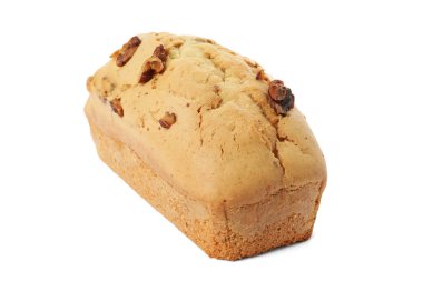 Beyaza izole edilmiş fındıklı lezzetli pasta. Taze hamur işi