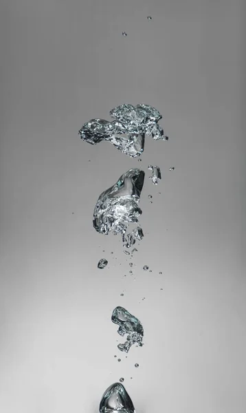 Luchtbellen Water Witte Achtergrond — Stockfoto