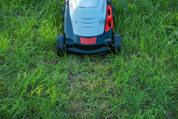 Bahçedeki çim biçme makinesi
