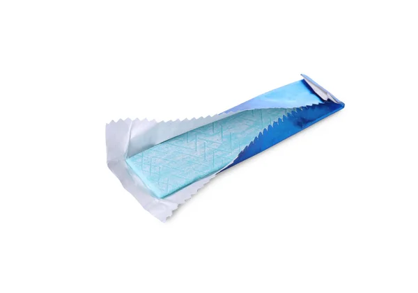 Unwrapped Stick Chewing Gum Isolated White — Stock Photo, Image