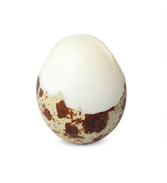 Варене Перепелине Яйце Мушлі Ізольовано Білому — стокове фото