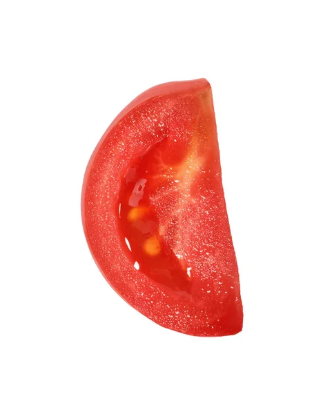 Piece Ripe Cherry Tomato Isolated White — Stock Photo, Image