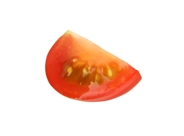 Piece Ripe Cherry Tomato Isolated White — Stock Photo, Image