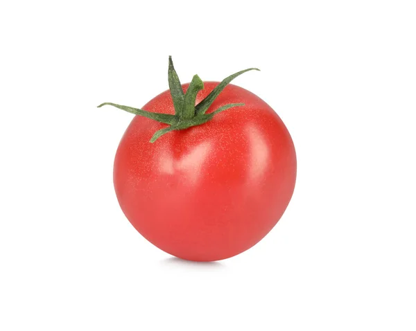 One Red Ripe Cherry Tomato Isolated White — Stock Photo, Image