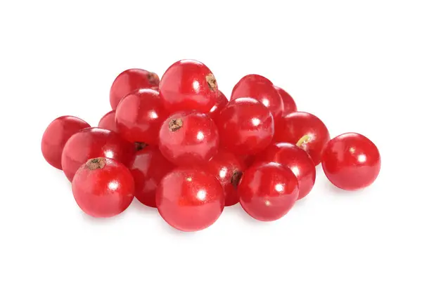 Mucchio Ribes Rosso Fresco Maturo Isolato Bianco — Foto Stock