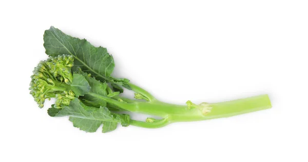 Broccolini Fresco Crudo Aislado Blanco Vista Superior Alimento Saludable —  Fotos de Stock