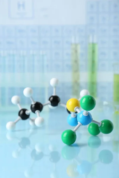 Molecular Model Light Surface Blurred Background — Stock Photo, Image