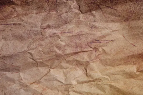 Textura Zmačkaného Pergamenového Papíru Jako Pozadí Horní Pohled — Stock fotografie