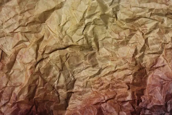 Arkaplan Olarak Buruşmuş Parşömen Kağıdının Dokusu Üst Görünüm — Stok fotoğraf