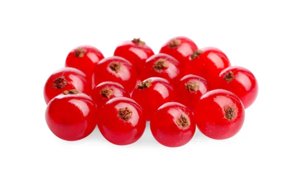 Pile Fresh Ripe Red Currant Berries Isolated White — Stock Photo, Image