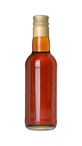Bottle Delicious Syrup Coffee Isolated White — Stock Photo, Image