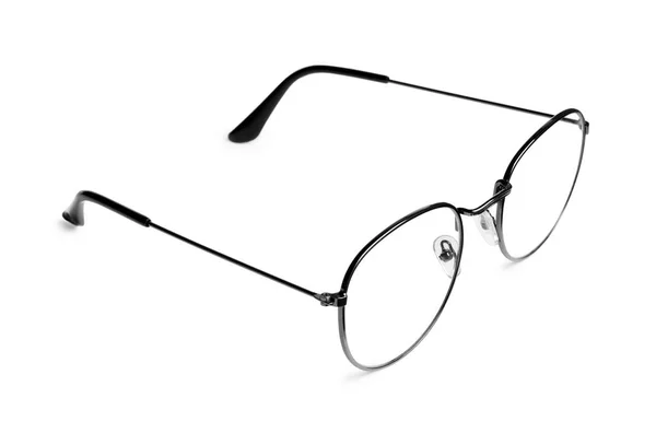 Stylowa Para Okularów Odizolowana Biało — Zdjęcie stockowe