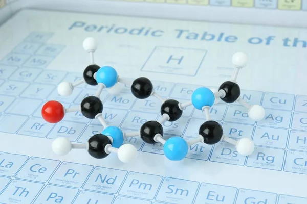 Молекулярна Модель Періодичної Таблиці Хімічних Елементів — стокове фото