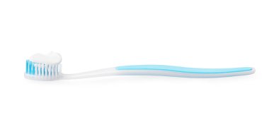 Gri arkaplanlı plastik diş fırçası