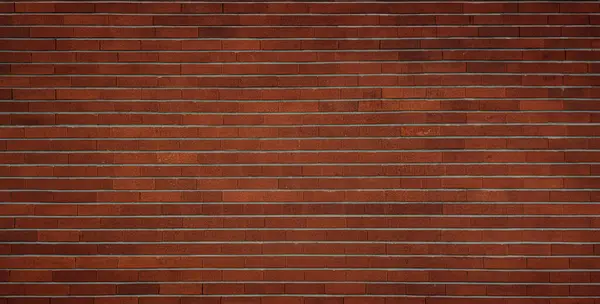 Röd Tegelvägg Som Bakgrund Banner Design — Stockfoto