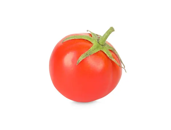 Une Tomate Cerise Mûre Isolée Sur Blanc — Photo