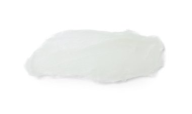 Beyaz, üst görünümde izole edilmiş kozmetik petrolatum örneği