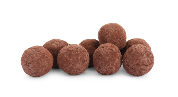 Leckere Süße Schokoladenbonbons Isoliert Auf Weiß — Stockfoto