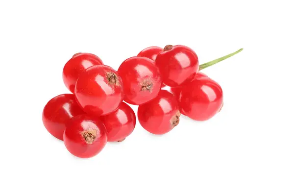Bacche Ribes Rosso Fresche Mature Isolate Bianco — Foto Stock