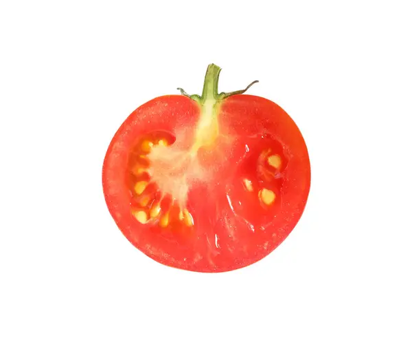 Half Ripe Cherry Tomato Isolated White — Stock Photo, Image
