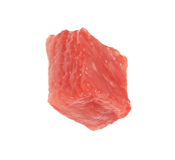 One Piece Raw Beef Isolated White — Stock Photo, Image