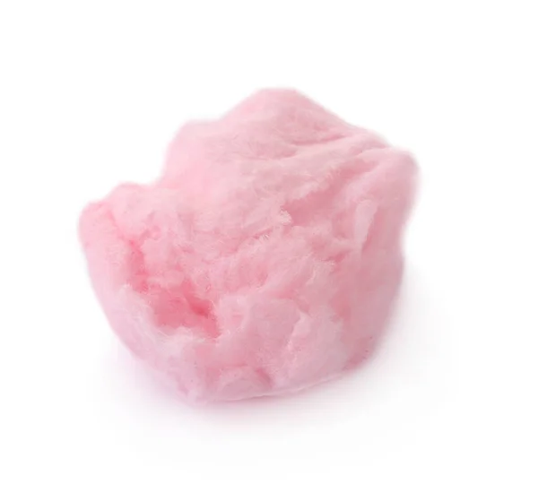 Eine Süße Zuckerwatte Isoliert Auf Weiß — Stockfoto