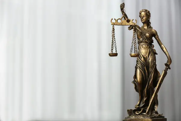 Figuur Van Lady Justice Binnen Ruimte Voor Tekst Symbool Van — Stockfoto