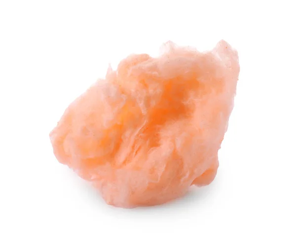 Tatlı Portakallı Pamuk Şeker Beyaz Üzerine Izole — Stok fotoğraf
