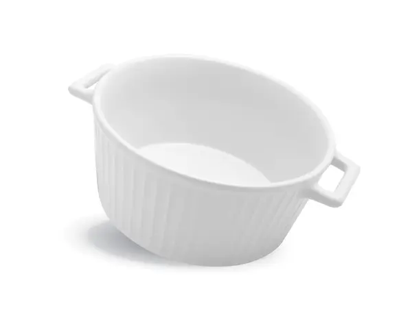 Pot Céramique Vide Isolé Sur Blanc — Photo