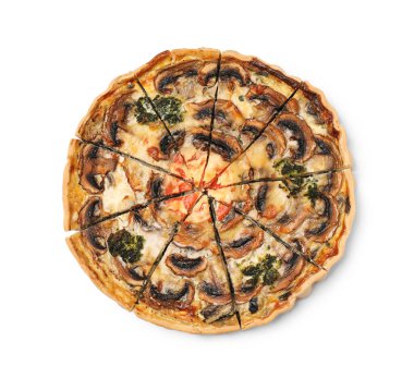 Mantarlı nefis kiş beyaz, üst manzara