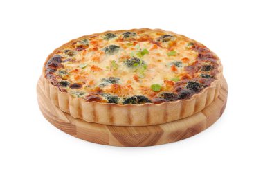 Somon ve brokolili nefis ev yapımı kiş.