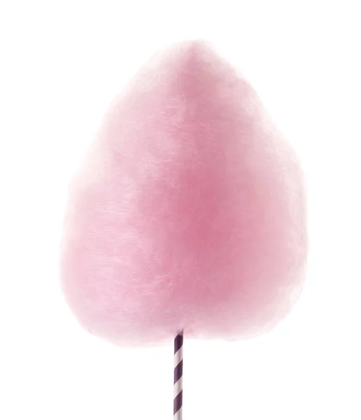 One Sweet Pink Cotton Candy Isolated White — Stock Photo, Image