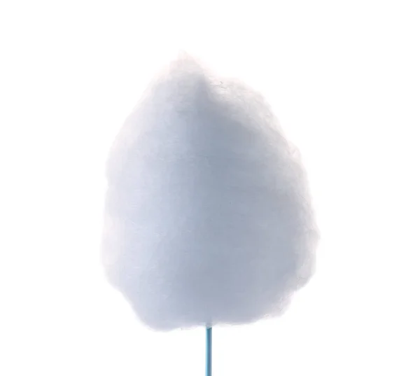 Stick Yummy Cotton Candy Isolated White — Stock Photo, Image