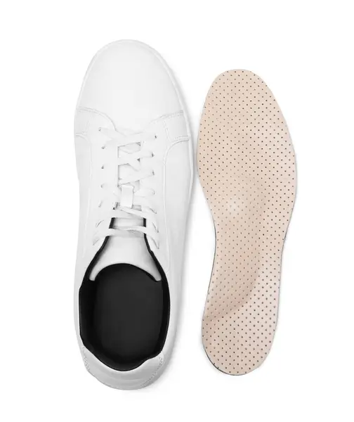 Orthopedic Insole Shoe White Background Top View — Stock Photo, Image
