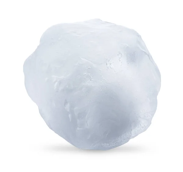一个水晶清澈的冰块隔离在白色上 — 图库照片