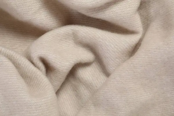 Textura Cobertor Bege Como Fundo Vista Superior — Fotografia de Stock